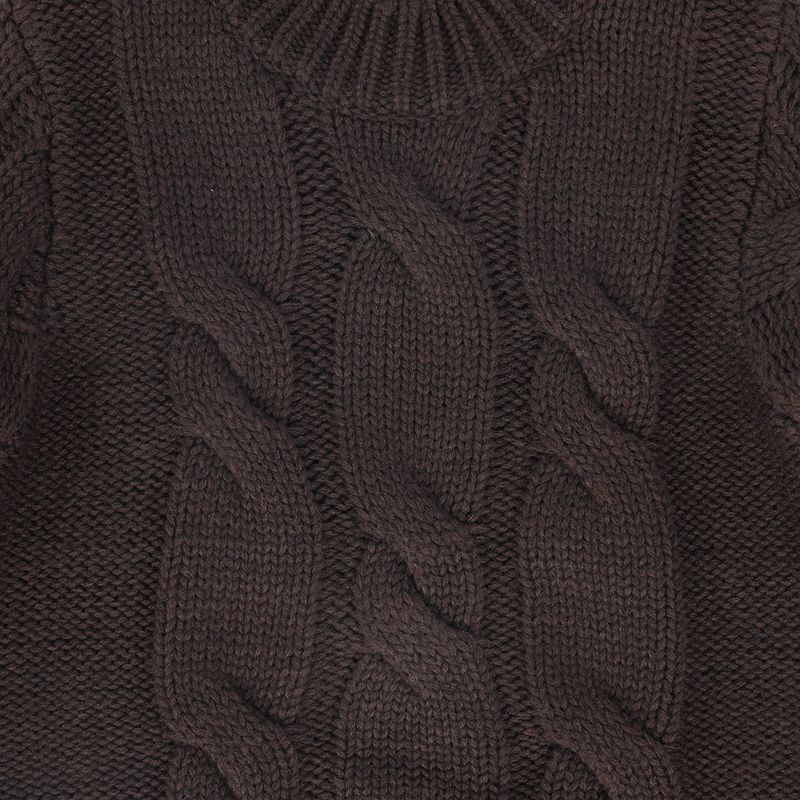 Cable Chunky Knit Sweater - Brown