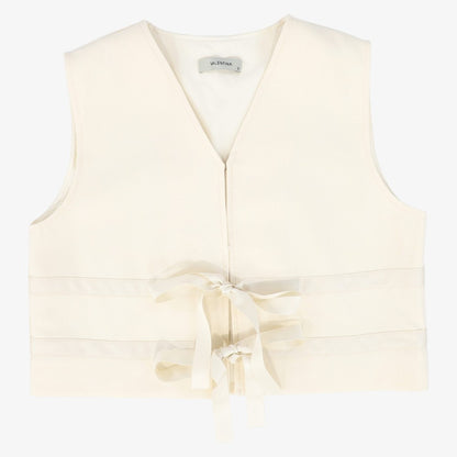 Bow Vest - Cream