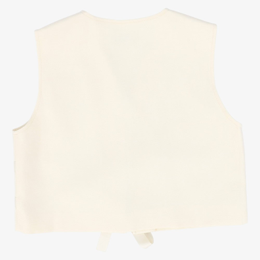 Bow Vest - Cream