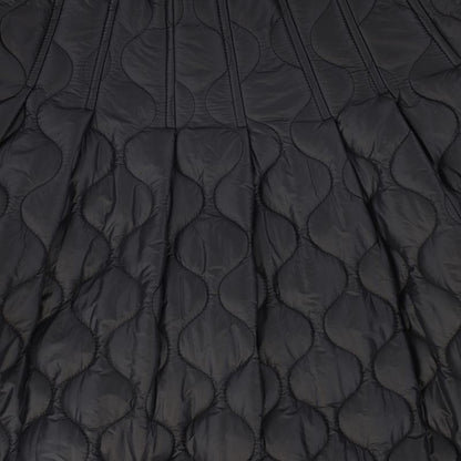 Quilted Midi Skirt - Black