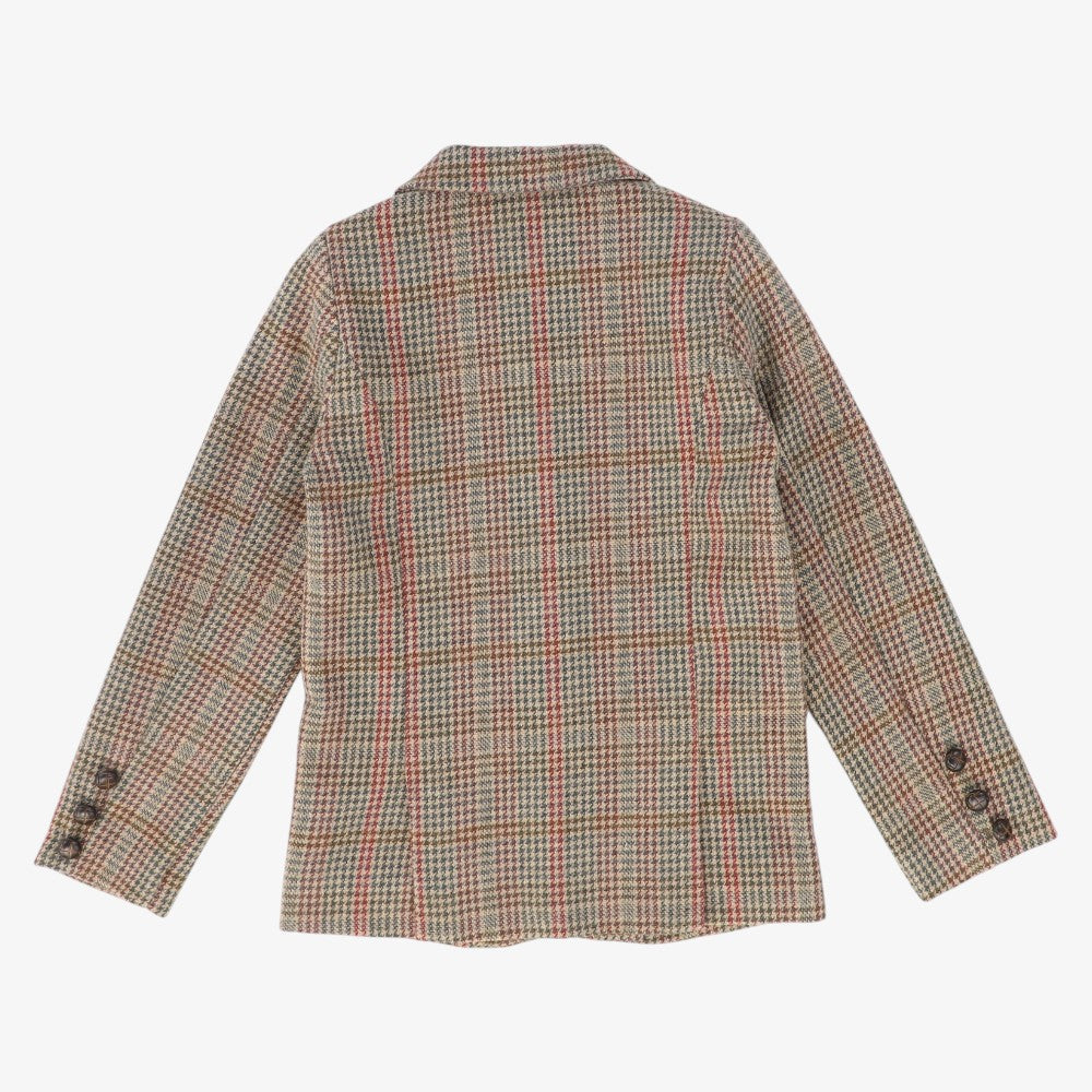 Houndstooth Blazer - Olive