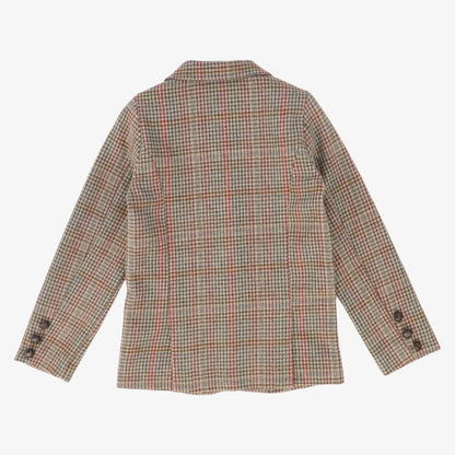 Houndstooth Blazer - Olive