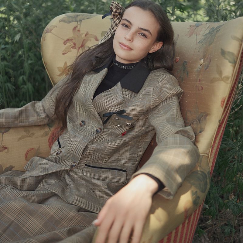 Plaid Pocket Blazer - Brown