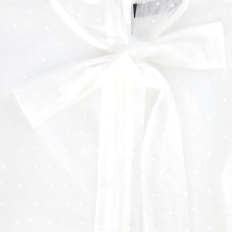 Swiss Dot Tie Blouse -