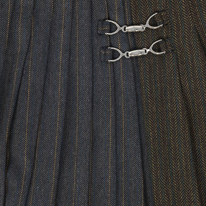 Chevron Pinstripe Skirt - Charcoal