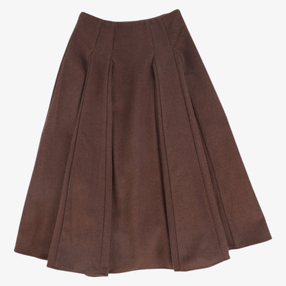 Wool Panel Skirt - Rust