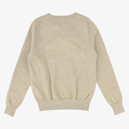 Fringe Embroidered Sweater - Beige
