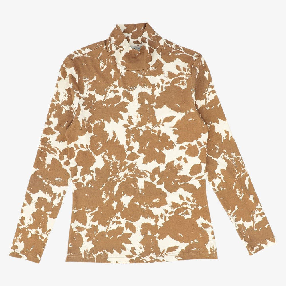 Print Turtleneck - Camel