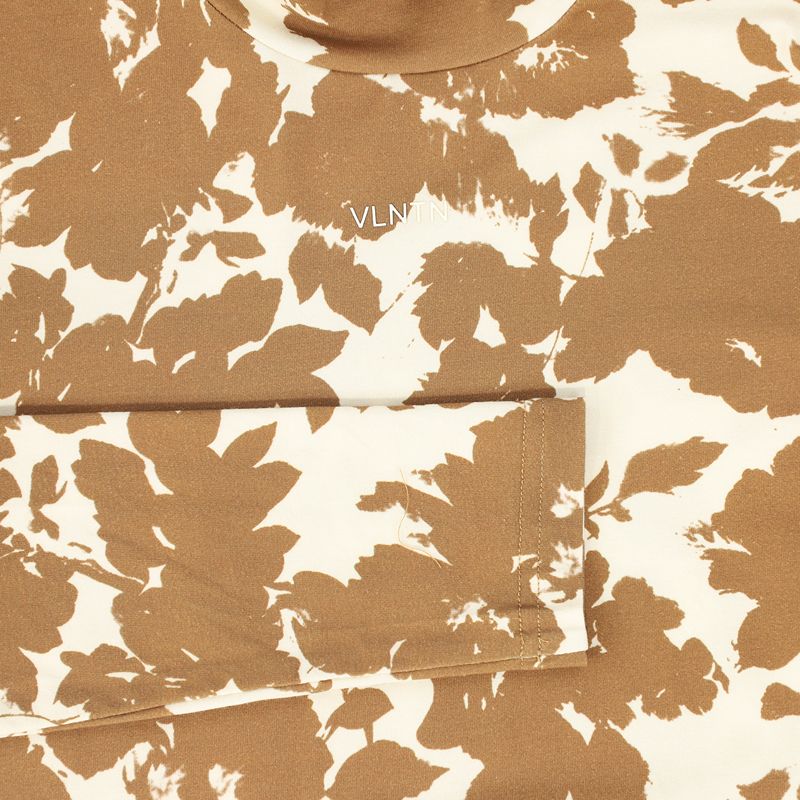 Print Turtleneck - Camel