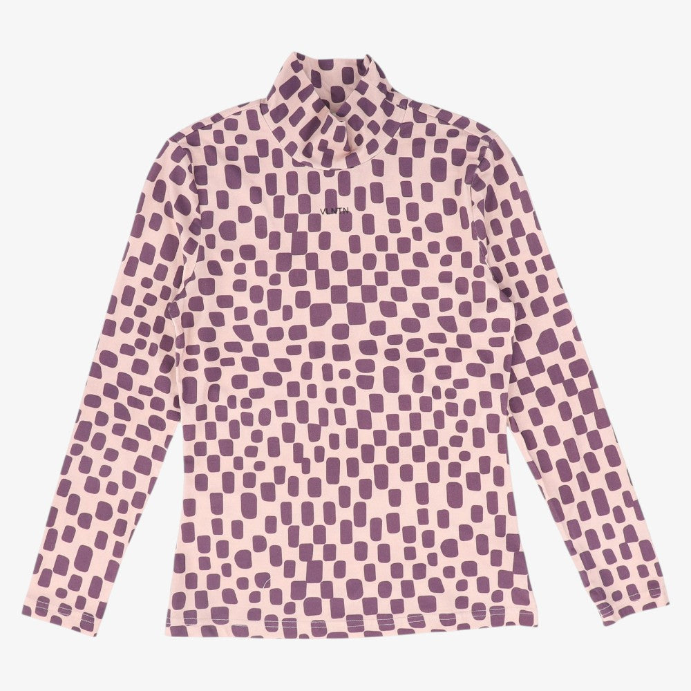 Print Turtleneck - Purple
