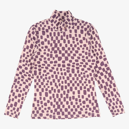 Print Turtleneck - Purple