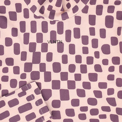 Print Turtleneck - Purple