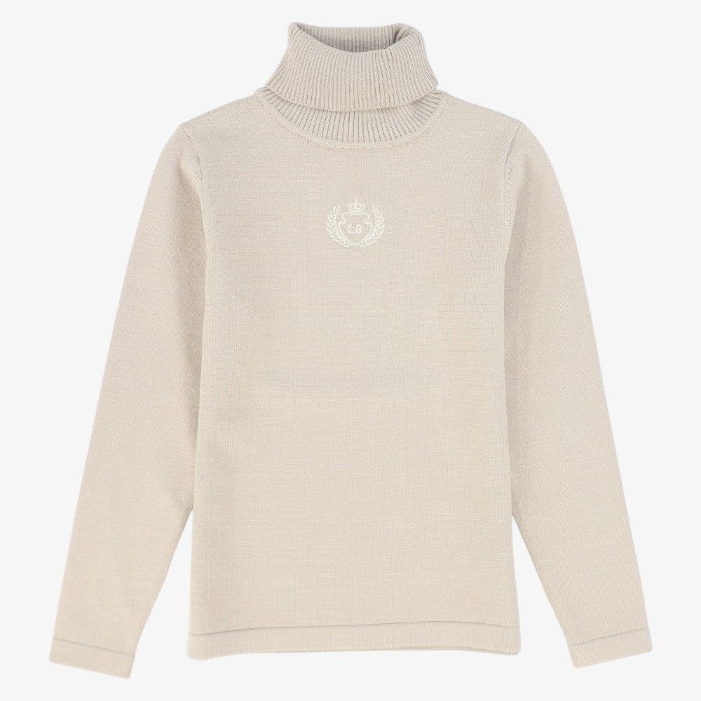 Fitted Knit Turtleneck - Camel