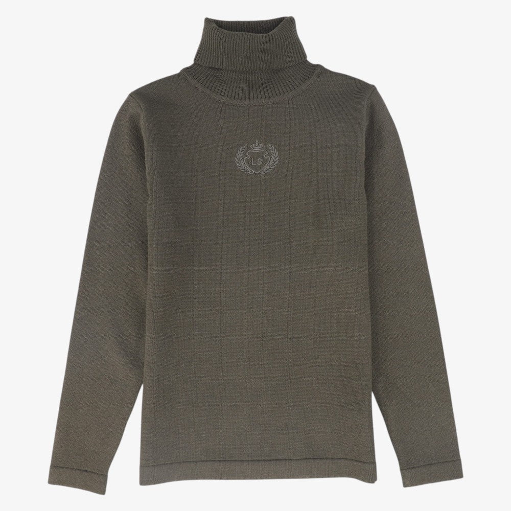 Fitted Knit Turtleneck - Olive