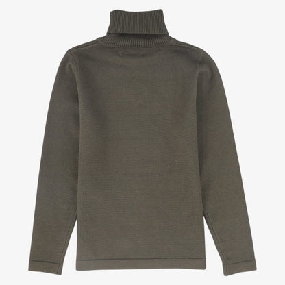Fitted Knit Turtleneck - Olive
