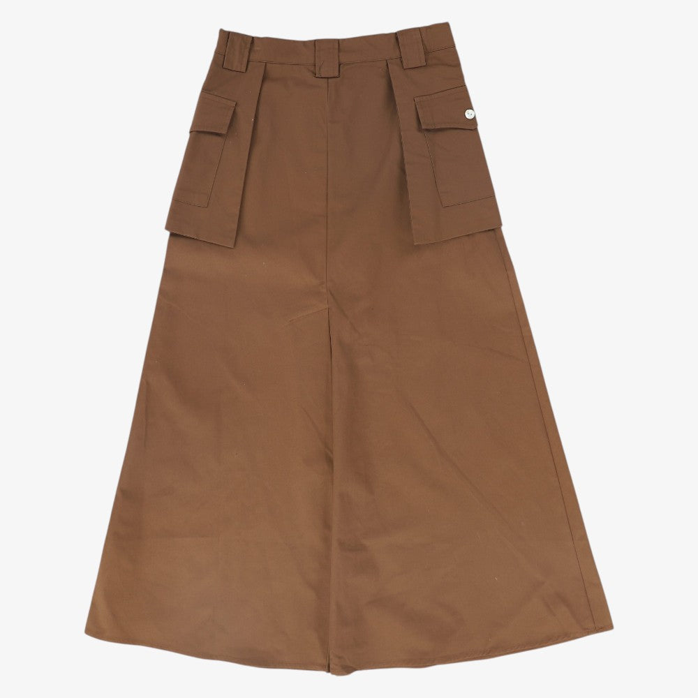 Utility Pocket Maxi SKirt - Brown