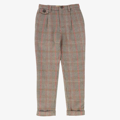 Houndstooth Pants - Olive
