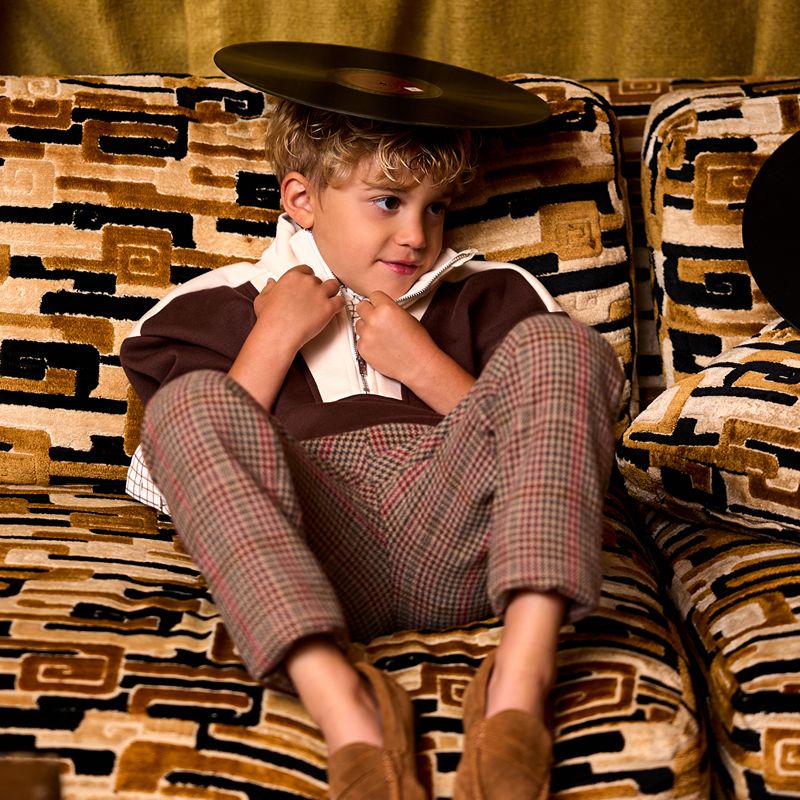 Houndstooth Pants - Olive