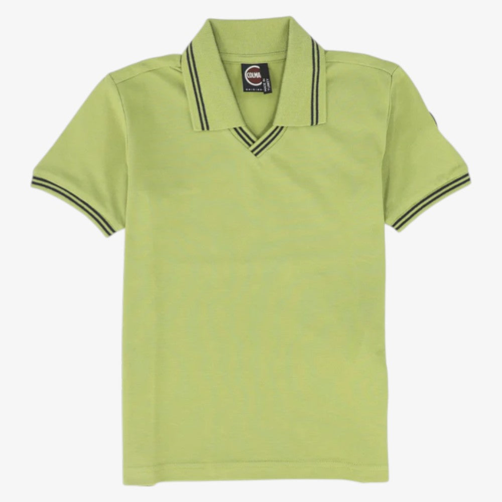 V-Neck Polo - Beetle &amp; Navy Blue