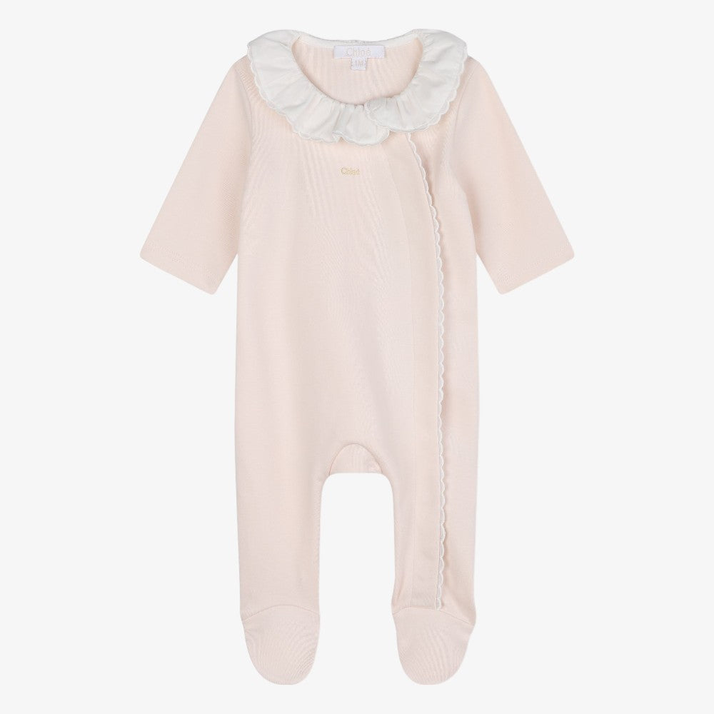 Footie And 2 Bib Set - Light Pink