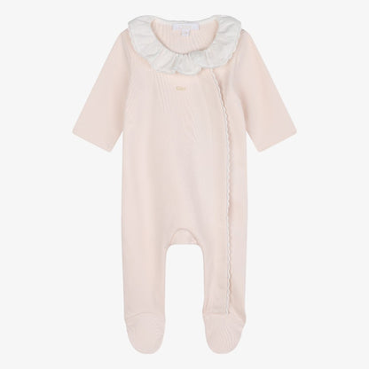 Footie And 2 Bib Set - Light Pink