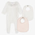 Footie And 2 Bib Set - White