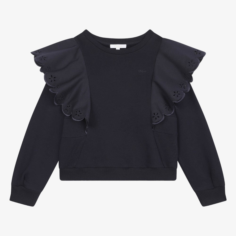 Flounce Sweatshirt - Navy