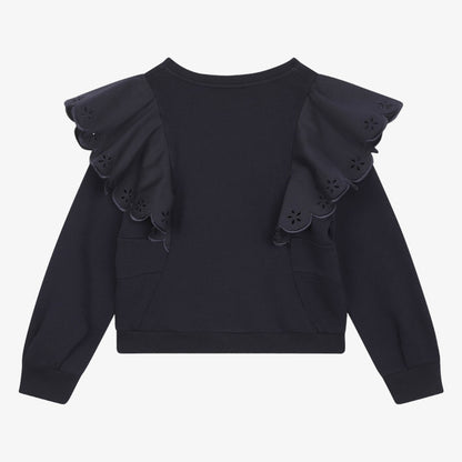 Flounce Sweatshirt - Navy