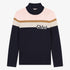 Colorblock Knit Sweater - Navy