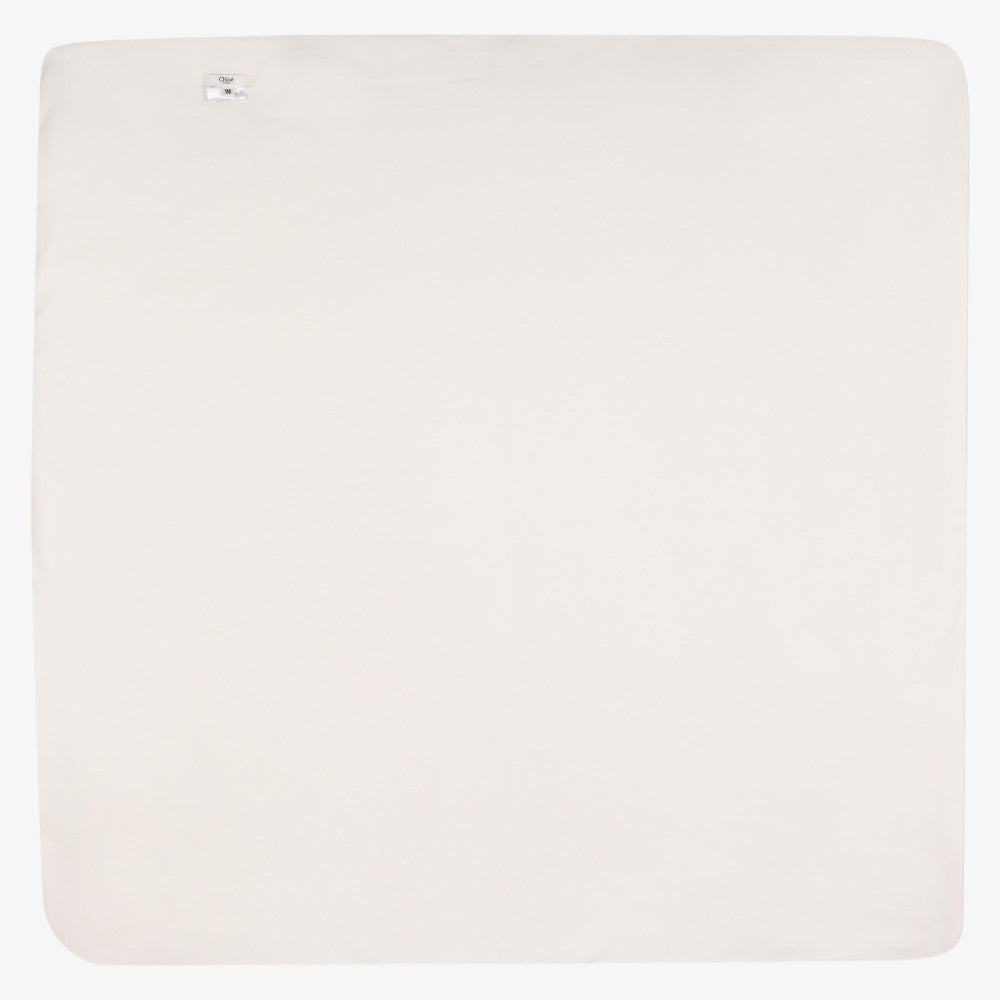Logo Footie Blanket - White