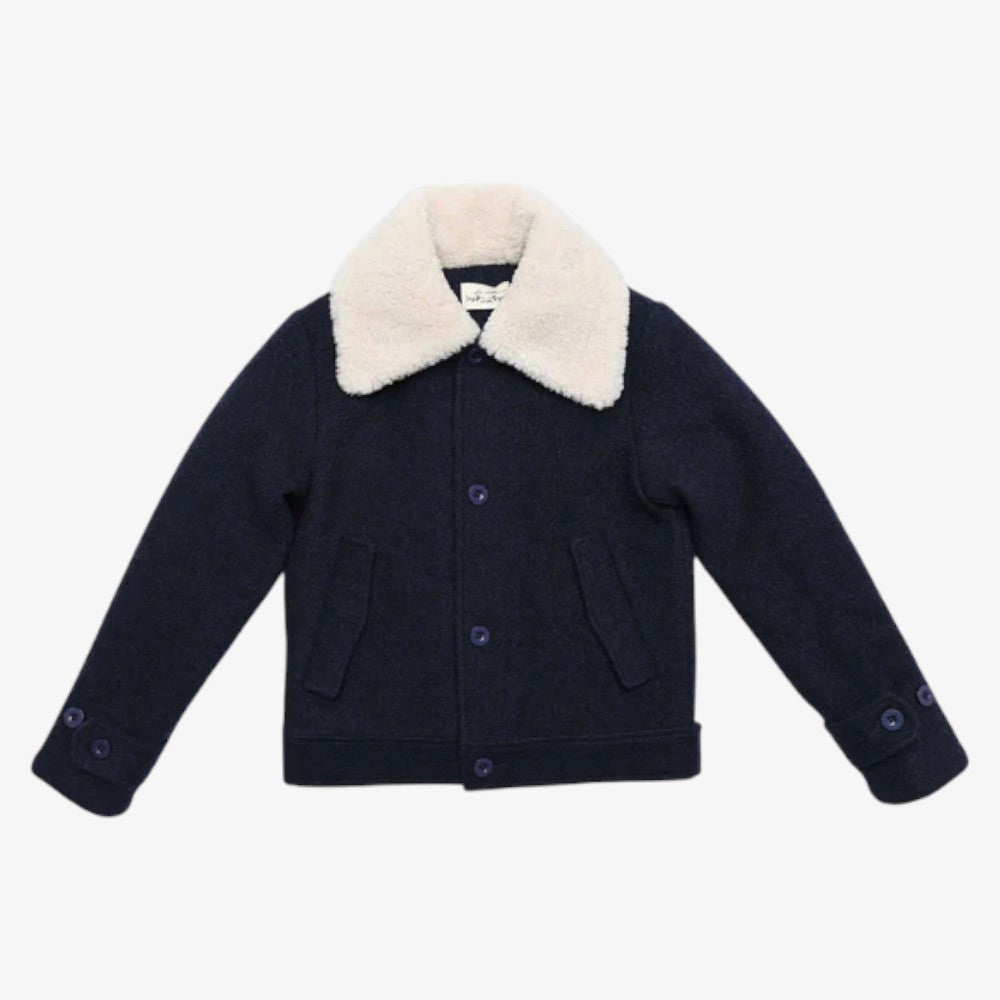Collar Coat - Navy