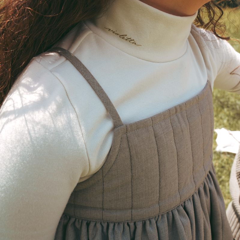 Quilted Dress - Taupe