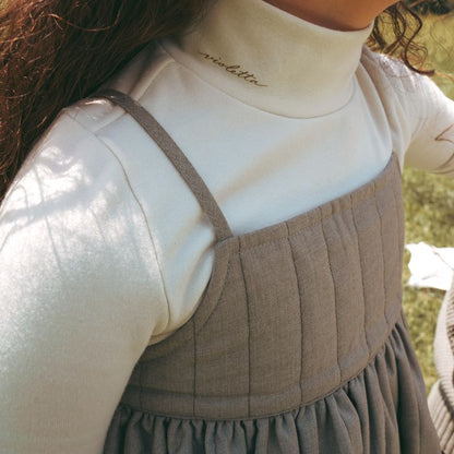 Quilted Dress - Taupe