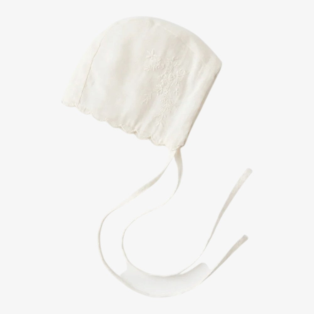 Embroidered Bonnet - Ivory