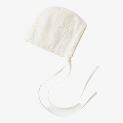 Embroidered Bonnet - Ivory
