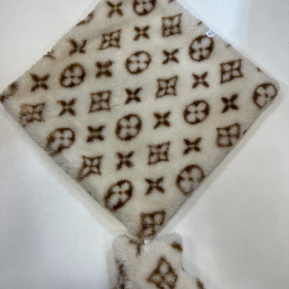 LV Furry Blanket - Beige