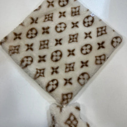 LV Furry Blanket - Beige