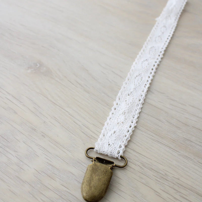 Vintage Paci Clip - White