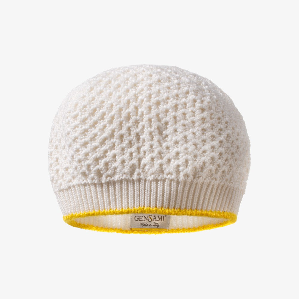 Honeycomb Knit Beanie - Offwhite