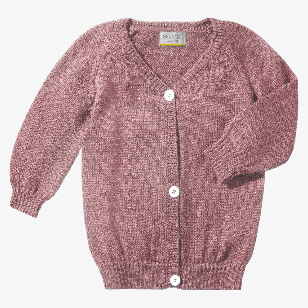Intarsia Cardigan - Cameo Pink