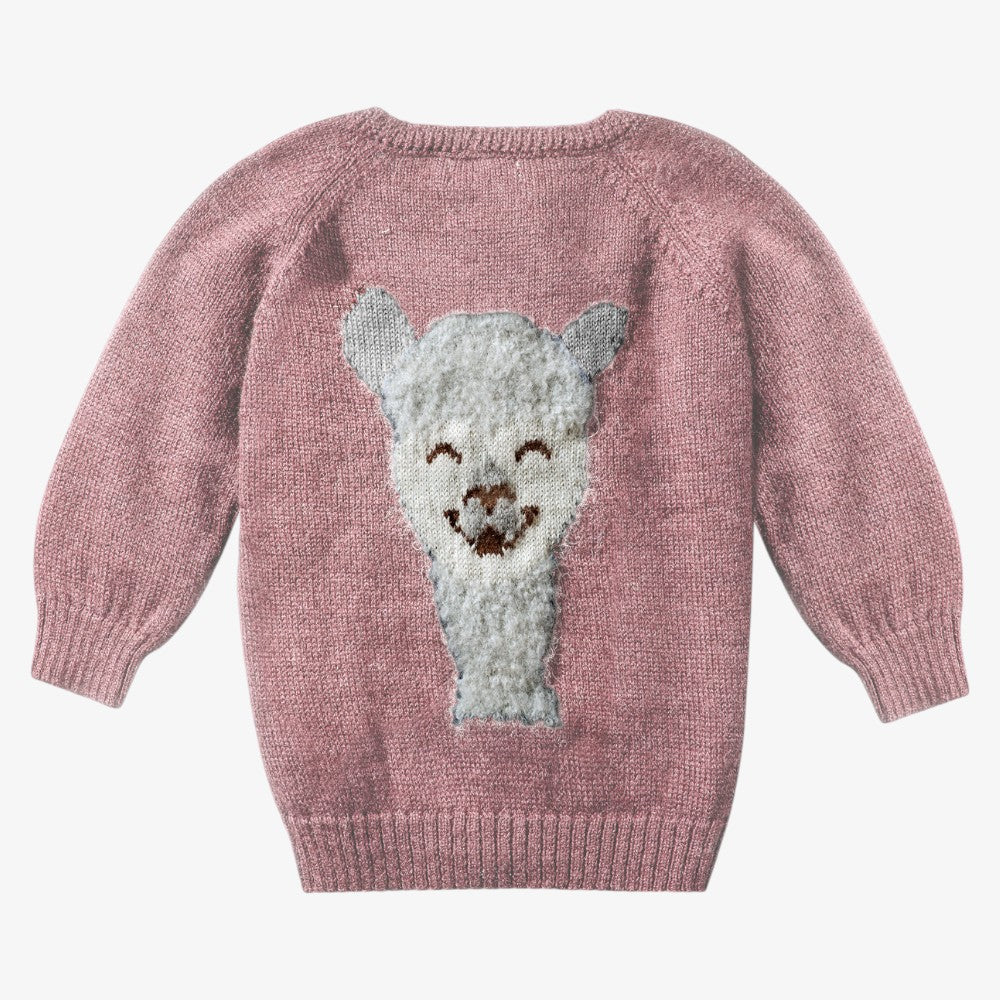 Intarsia Cardigan - Cameo Pink