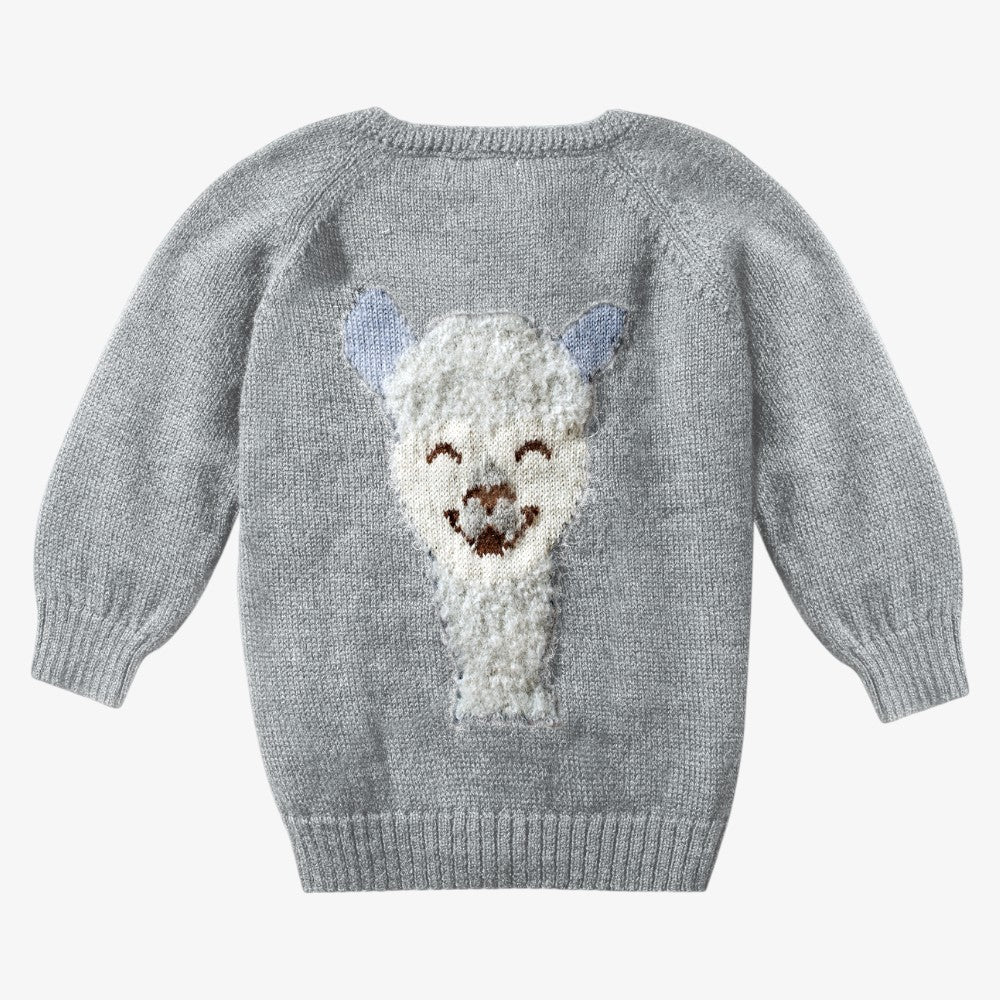 Intarsia Cardigan - Warm Grey