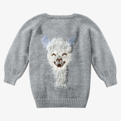 Intarsia Cardigan - Warm Grey