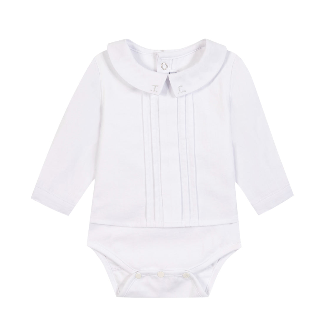Pleated Bodysuit - White