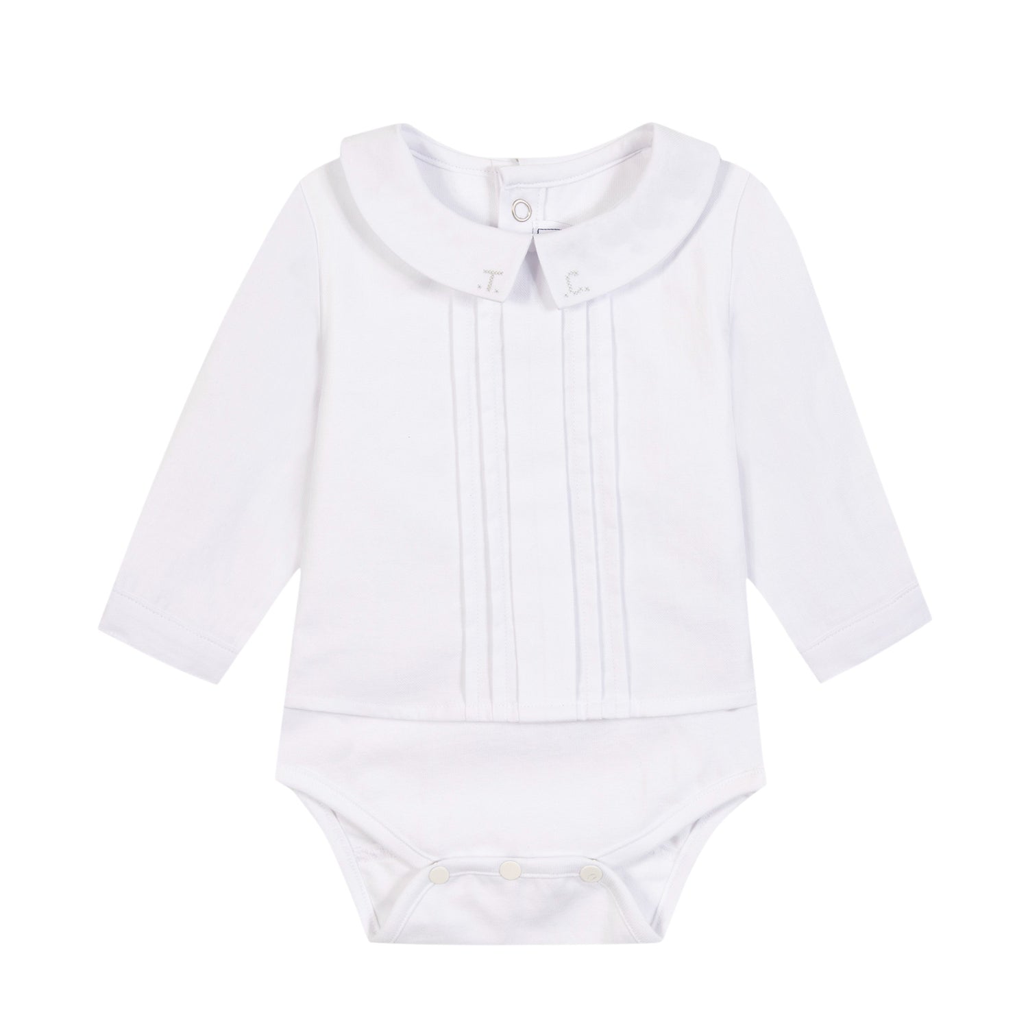 Pleated Bodysuit - White