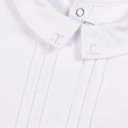 Pleated Bodysuit - White