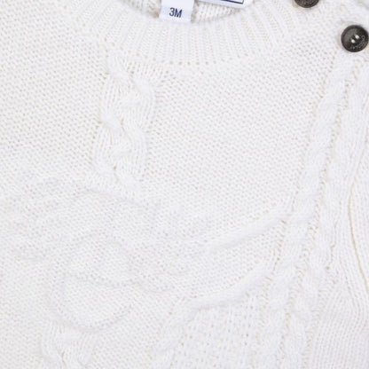 Cable Design Sweater - Off White