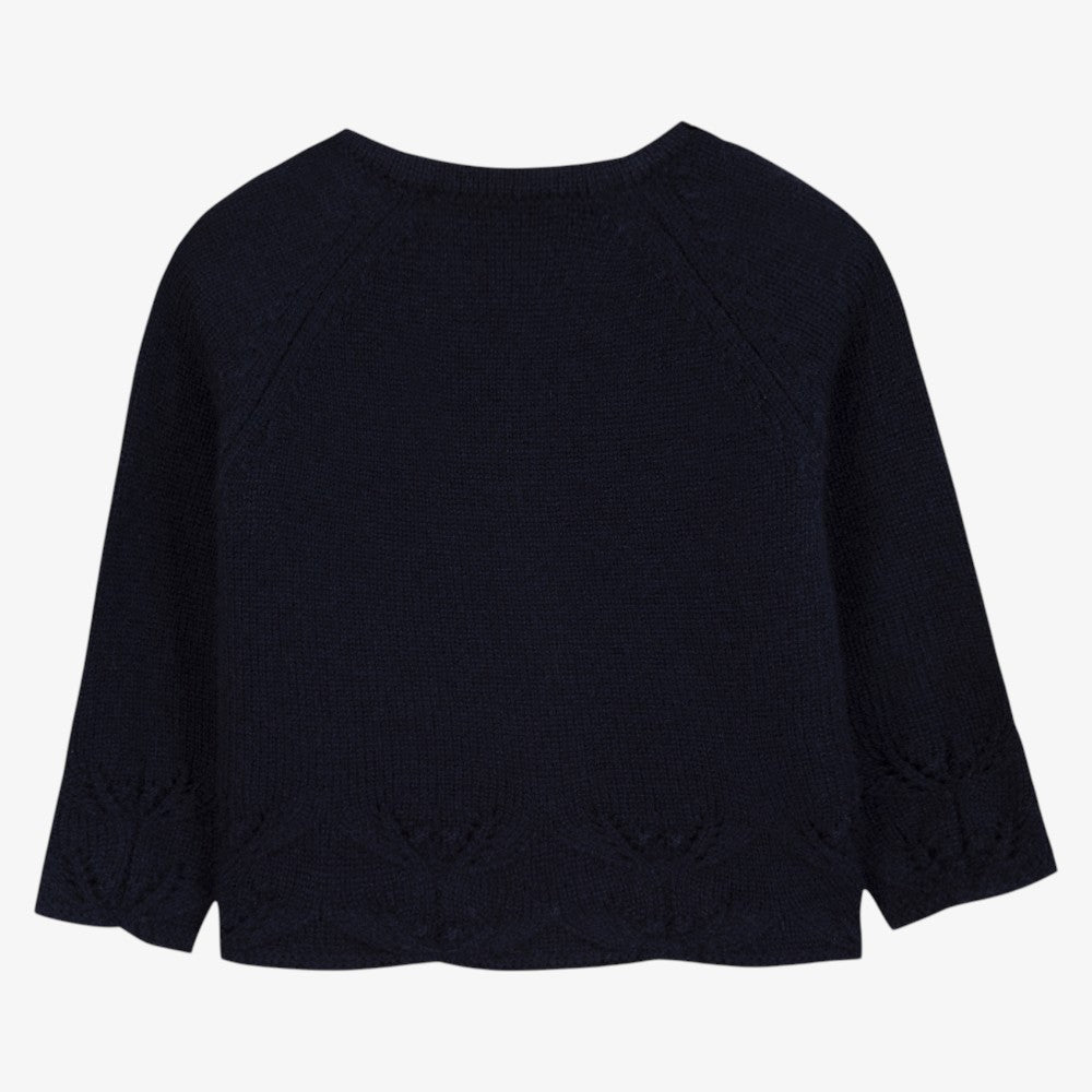 Cable Cardigan - Navy