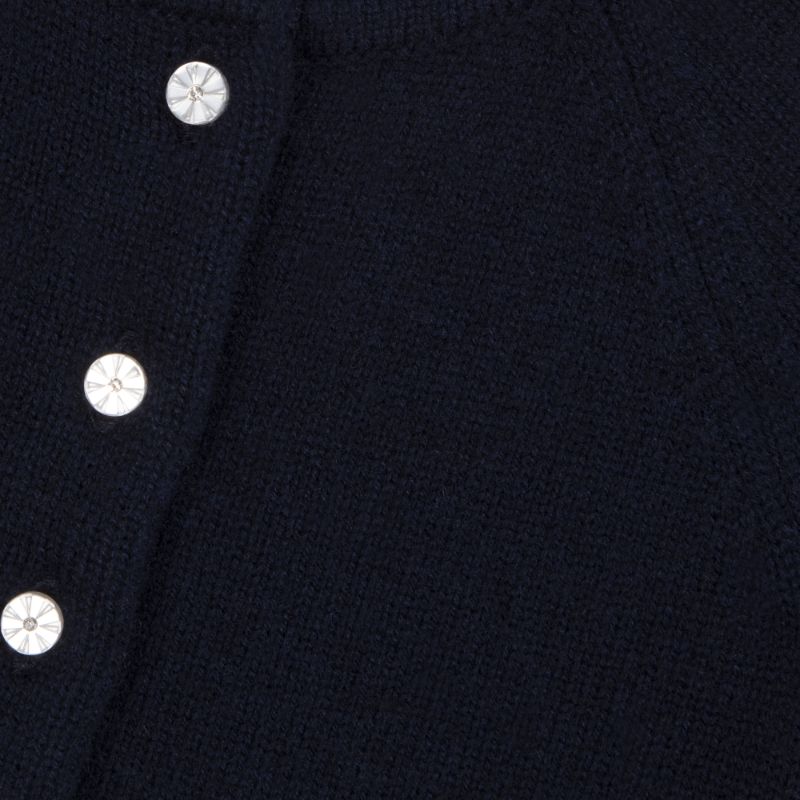 Cable Cardigan - Navy