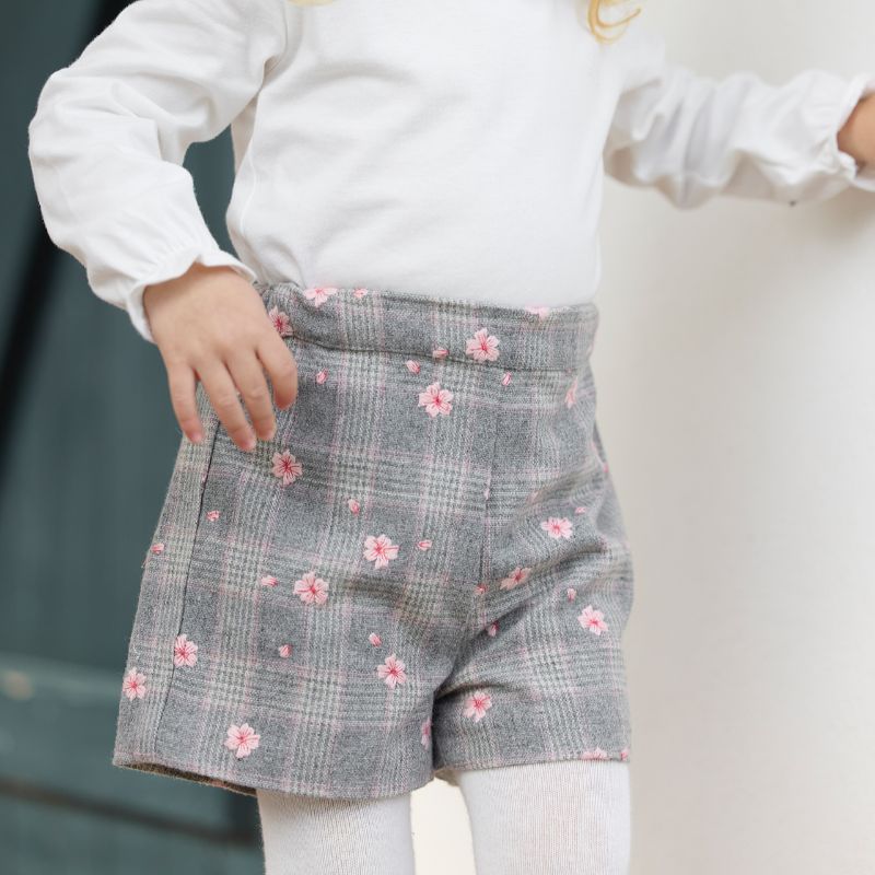 Flower Shorts - Grey